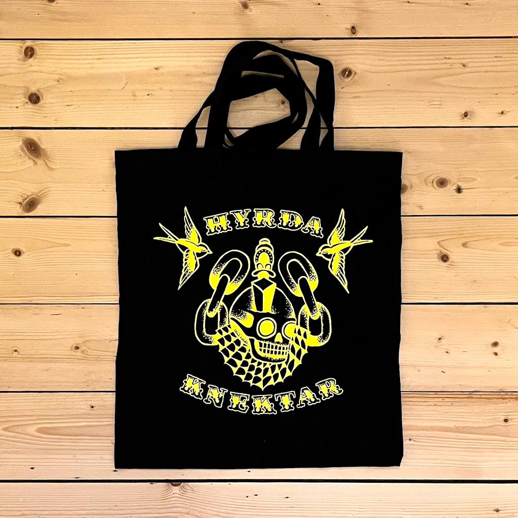 Tygkasse - svart/gul